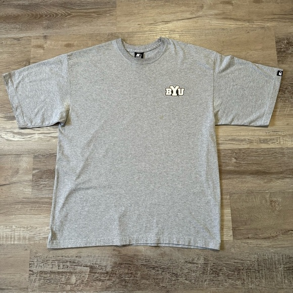 STARTER Other - Vintage Starter BYU Cougars College NCAA basketball t shirt 2002 gray men’s L